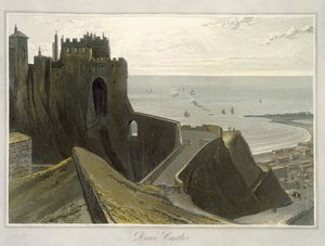 ドーバー城、「1814年から1825年の間にイギリスで行われた航海」から、1823年に発行 作： William Daniell